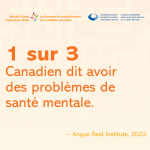 Texte : 1 sur 3 Canadien dit avoir des problemes de sante mentale.