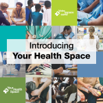 Introducing Your Health Space -- a collage of images of people working in health care settings